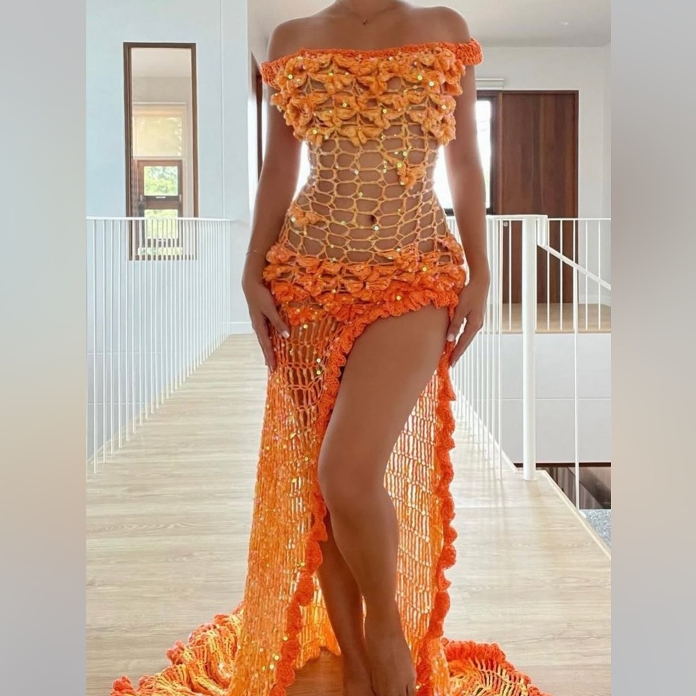 Work From Beach Be Like Crochet Dress